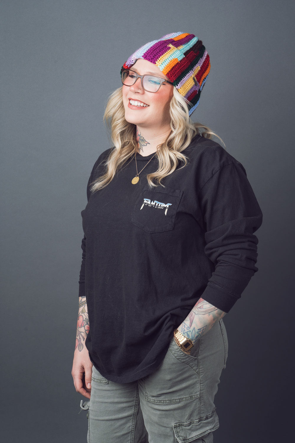 Lightning Skull Vintage Wash Black Longsleeve T-Shirt